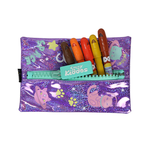 Smily Kidoos Big Zipper Pouch - Space Cat
