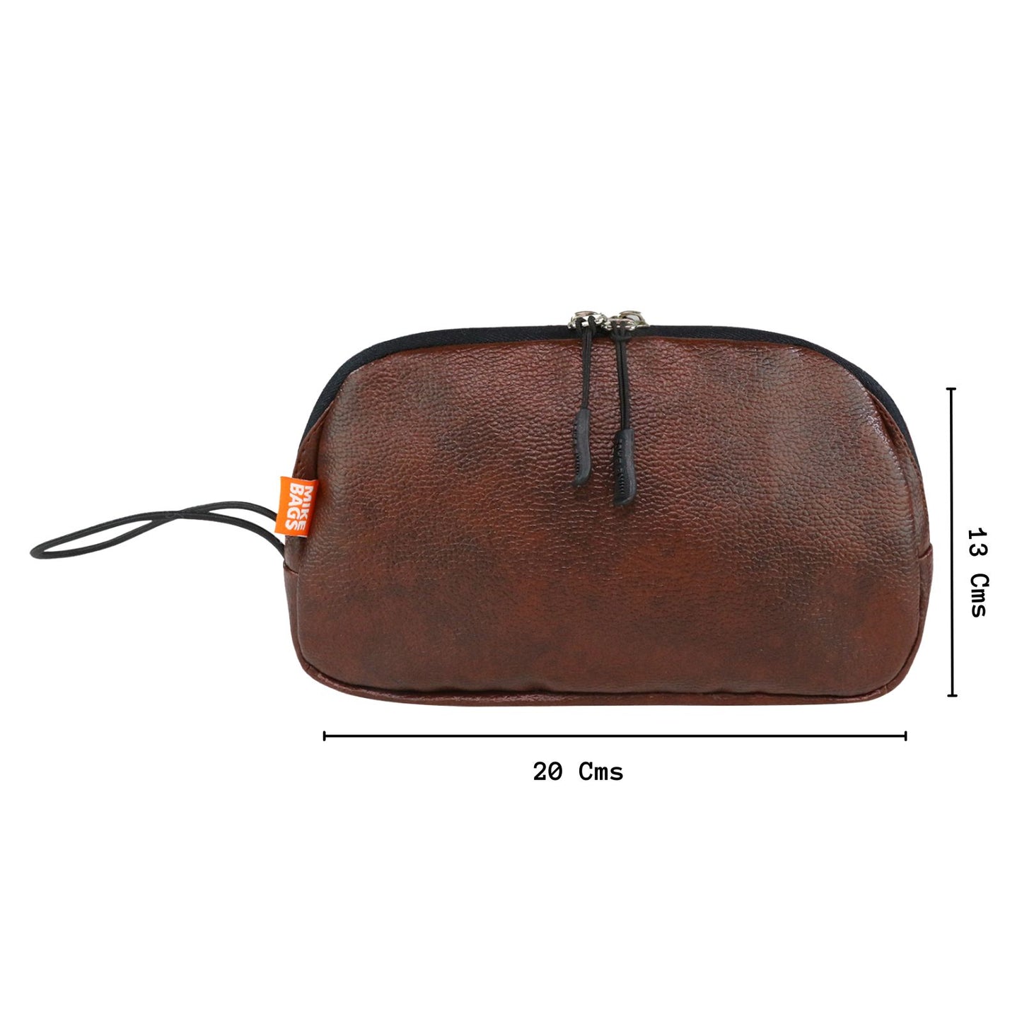 Mike Pu Leather Multipurpose Pouch - Brown