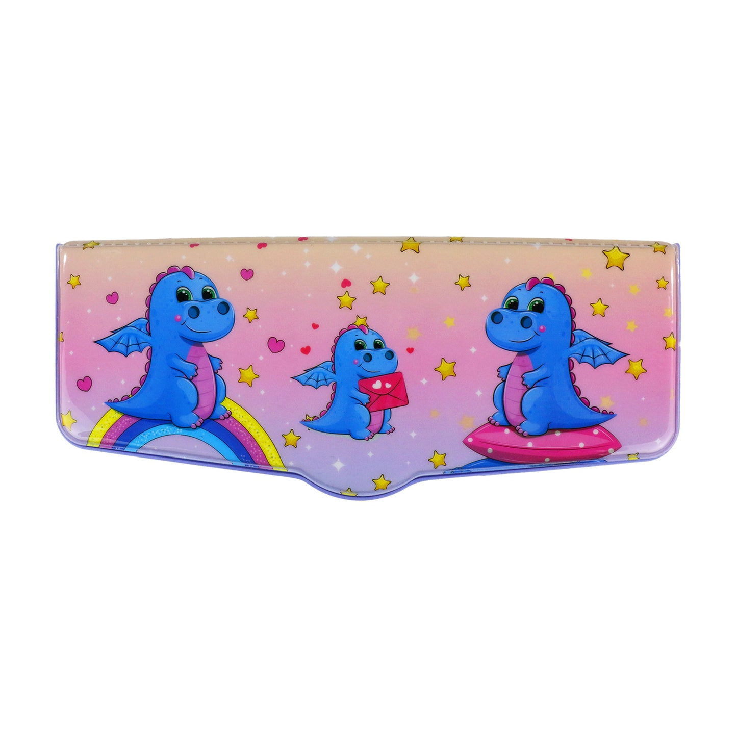 Smily Kiddos Pop Out Pencil box Dragon Theme - Light Pink