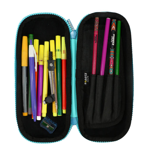 Smily Kiddos - Licensed Chhota Bheem - Stylish & Spacious Hardtop EVA Pencil Case Unstopabble - Pastel Green