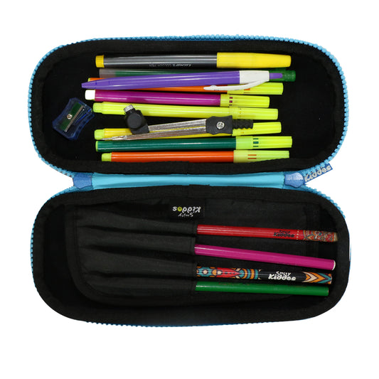 Smily Kiddos - Licensed Chhota Bheem - Stylish & Spacious Hardtop EVA Pencil Case To Cool - Light Blue