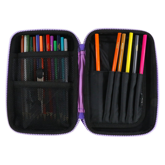 Smily Kiddos - Licensed Chhota Bheem - Stylish & Spacious Hardtop EVA Pencil Case Musical - Purple