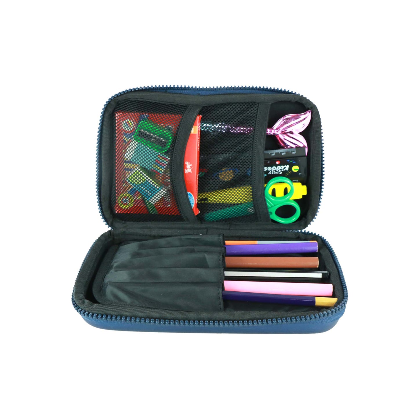 Smily Kiddos - Licensed Chhota Bheem - Stylish & Spacious Hardtop EVA Pencil Case School Theme - Blue