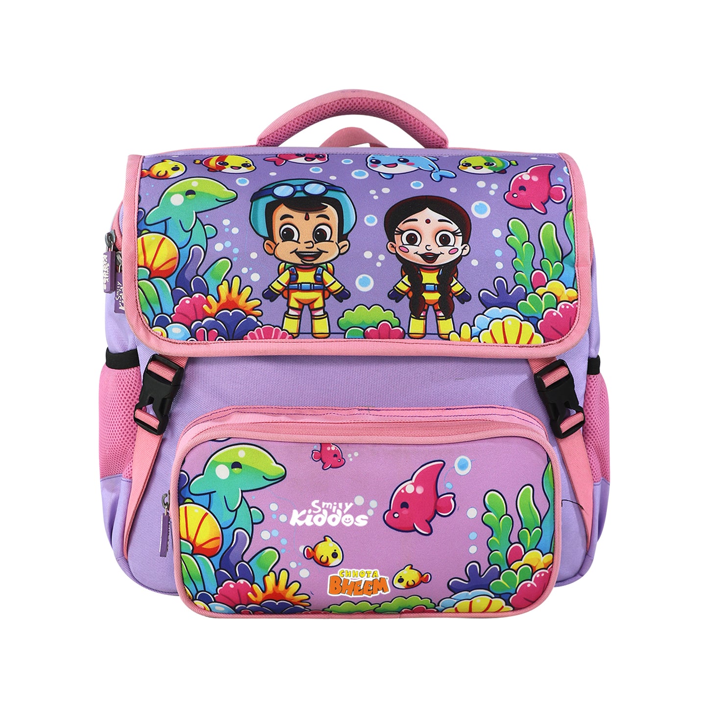 Smily Kiddos - Licensed Chhota Bheem Preschool Backpack I -purple
