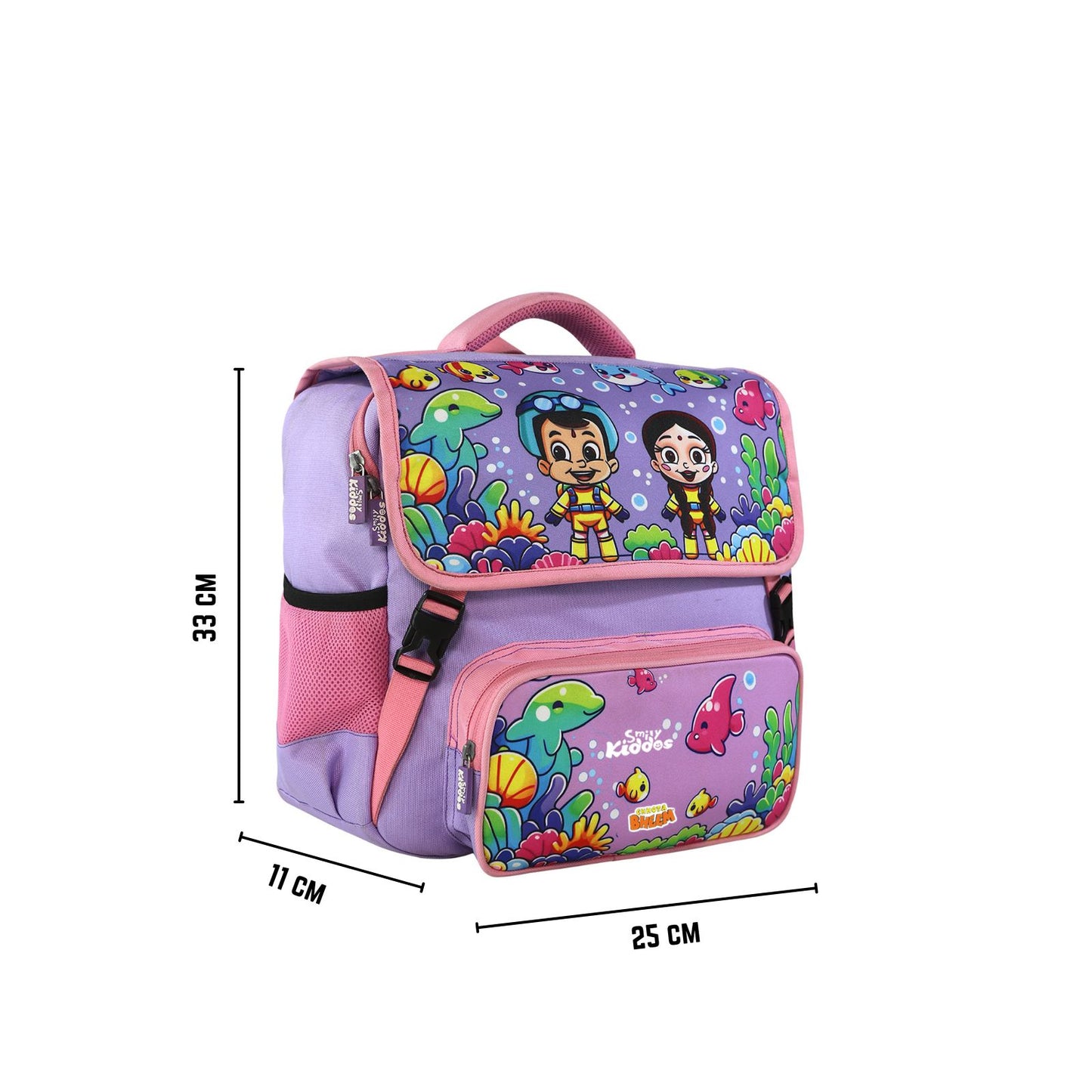 Smily Kiddos - Licensed Chhota Bheem Preschool Backpack I -purple