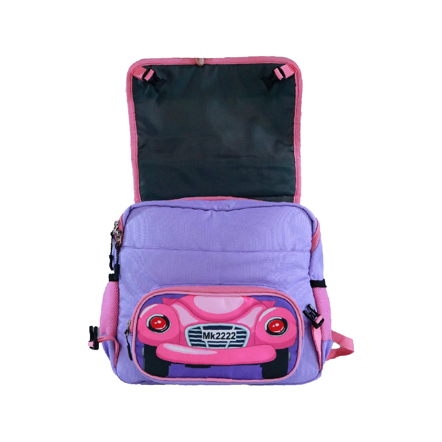 Smily Kiddos School Bags for Kids – School Bus Theme Bag for Kids, Boys, Lightweight, | 12 x 33 x 24 CM) Pink