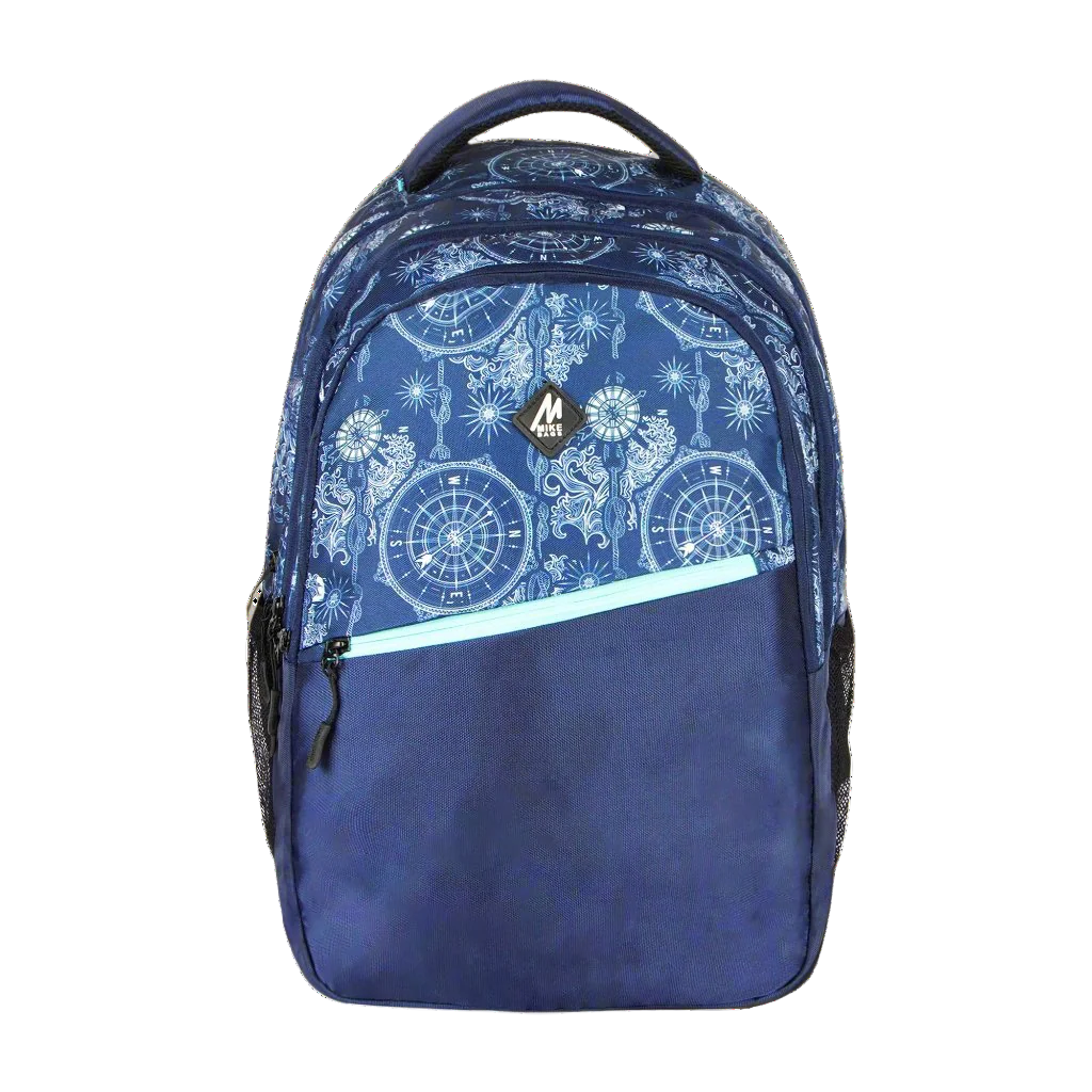 Mike Razor Deluxe Laptop Backpack with Rain Cover - Navy Blue