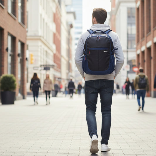 Mike Pro Vault Backpack - Navy Blue & Black