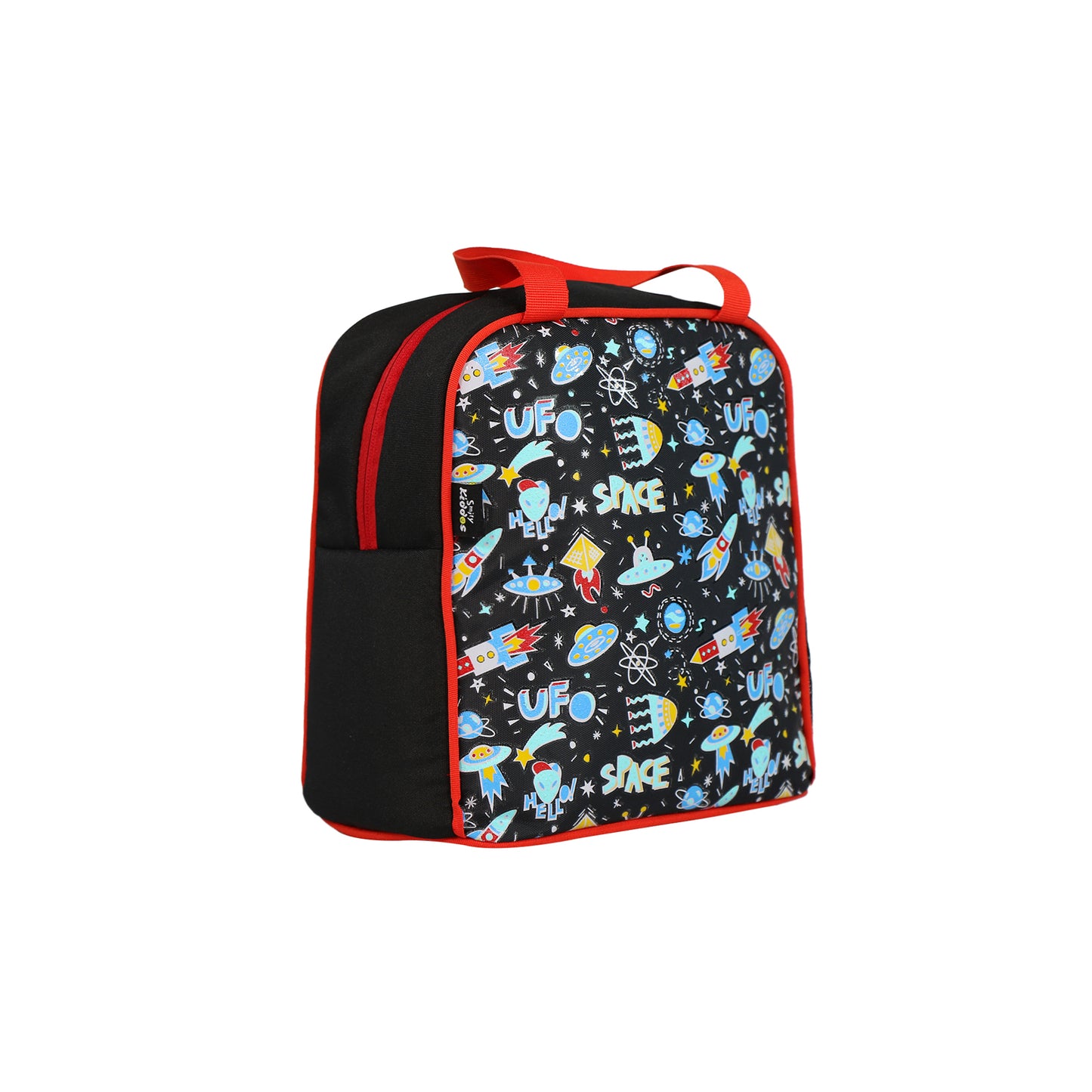3 in 1 School Bag Includes lunch bag, 14 inch School Bags, & pencil case in box packing (1 Set Black)
