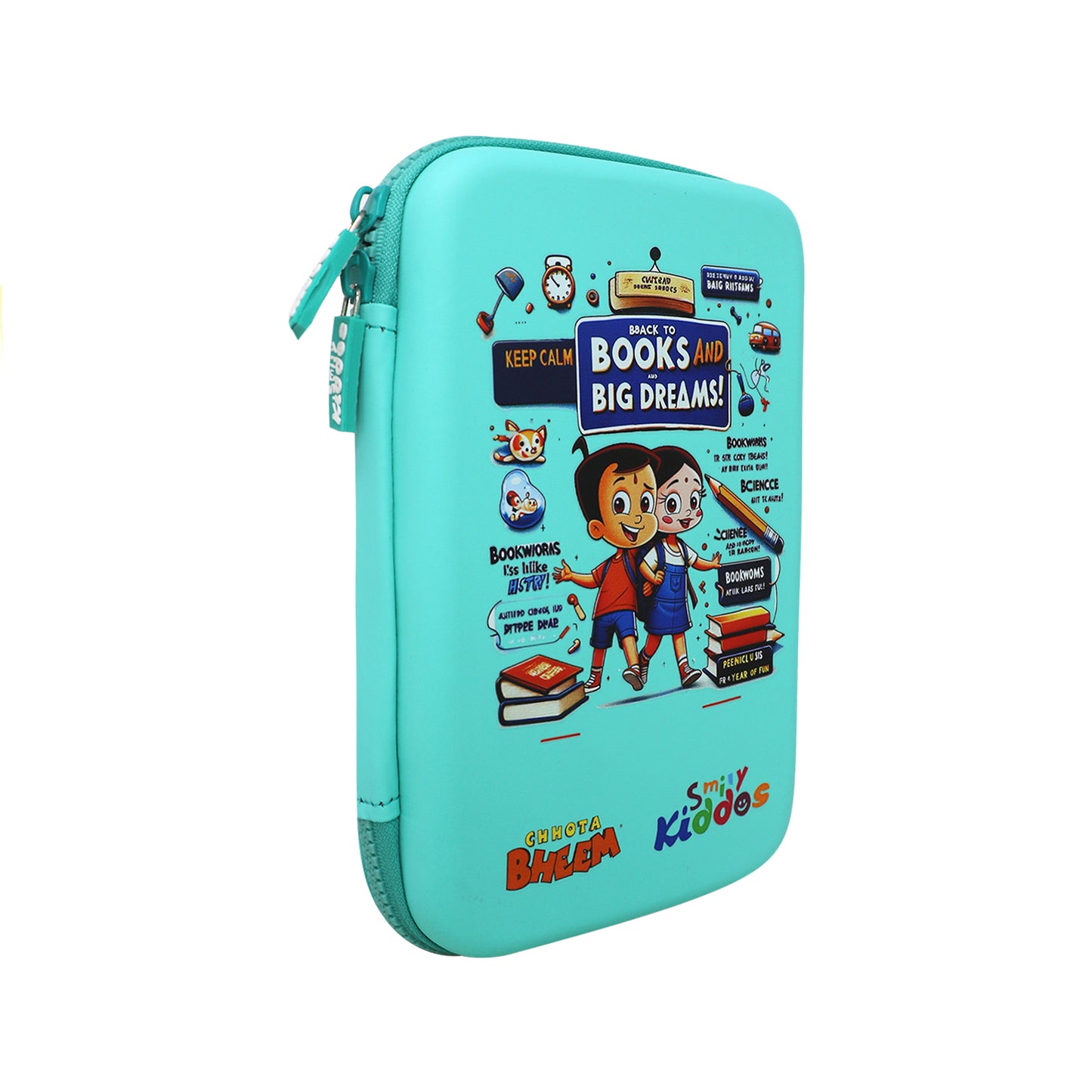 Smily Kiddos - Licensed Chhota Bheem - Stylish & Spacious Hardtop EVA Pencil Case - Green