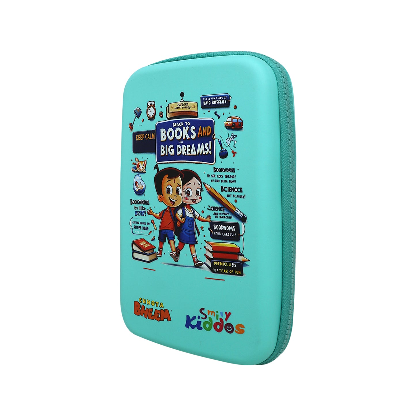 Smily Kiddos - Licensed Chhota Bheem - Stylish & Spacious Hardtop EVA Pencil Case - Green