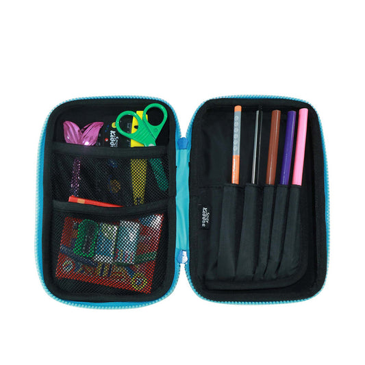 Smily Kiddos - Licensed Chhota Bheem - Stylish & Spacious Hardtop EVA Pencil Case BTS - Light Blue