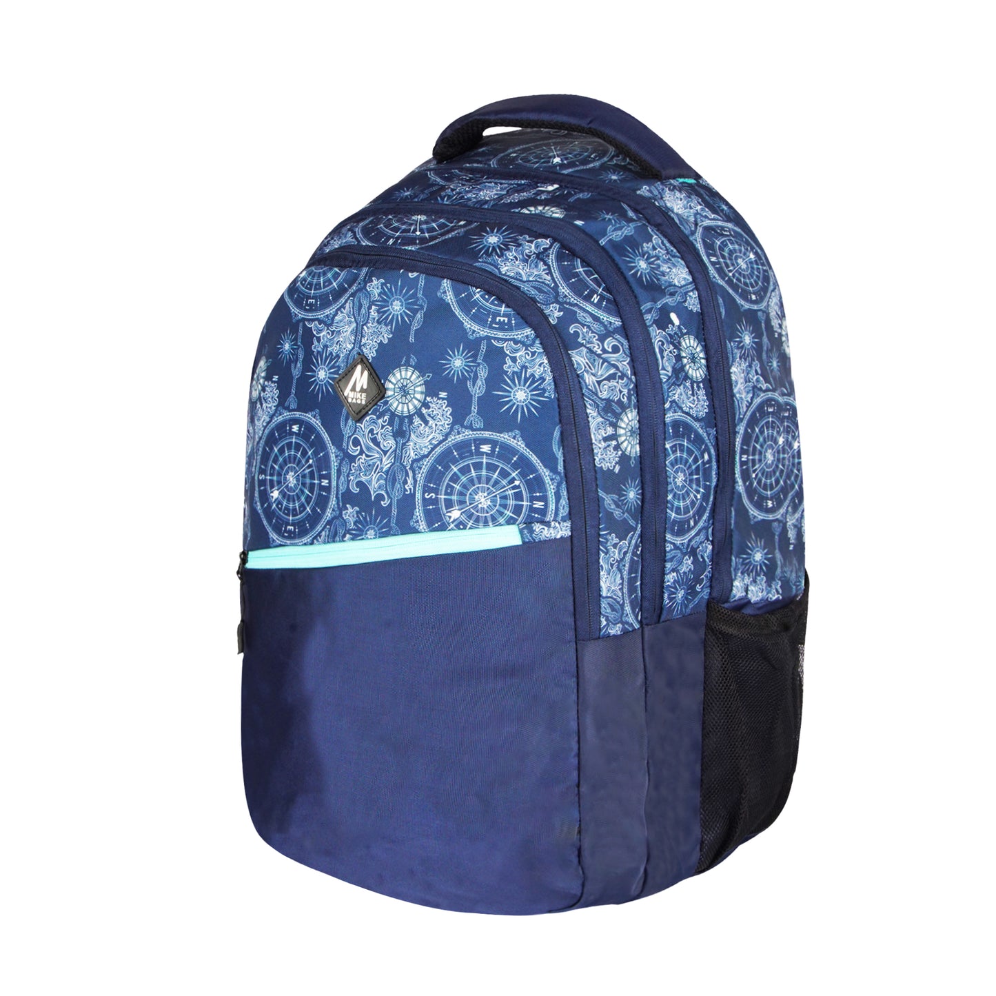 Mike Razor Deluxe Laptop Backpack with Rain Cover - Navy Blue
