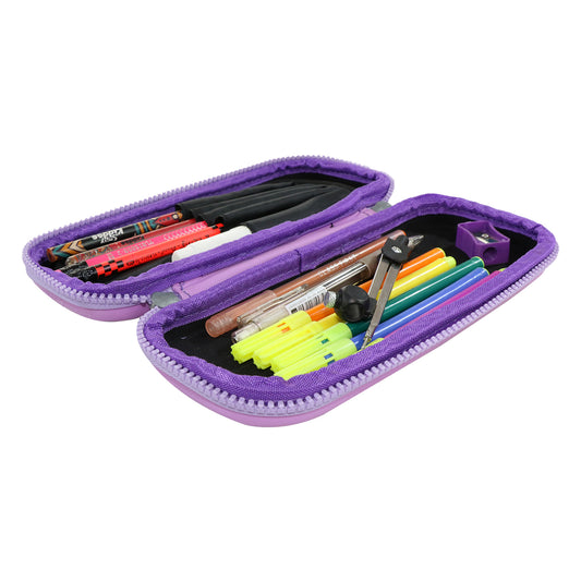 Smily Kiddos - Licensed Chhota Bheem - Stylish & Spacious Hardtop EVA Pencil Case Chutki follow My Steps - Purple