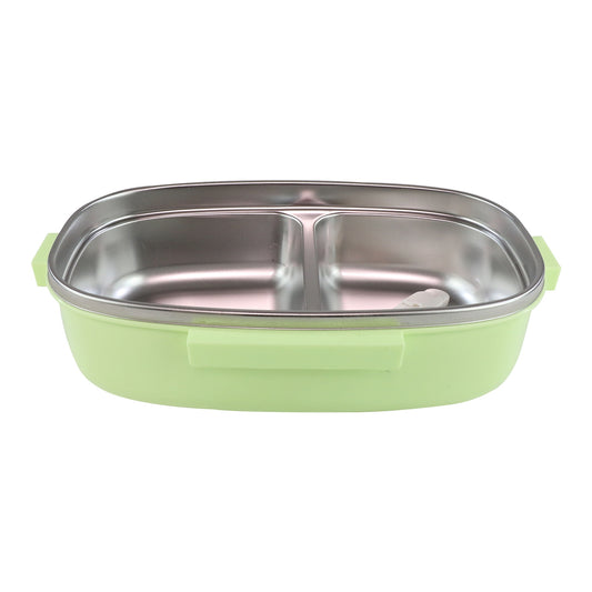 Smily kiddos Stainless Steel Lunch Box Small Robot Theme - Green -3+ years