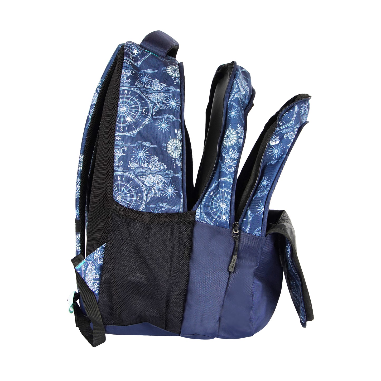 Mike Razor Deluxe Laptop Backpack with Rain Cover - Navy Blue