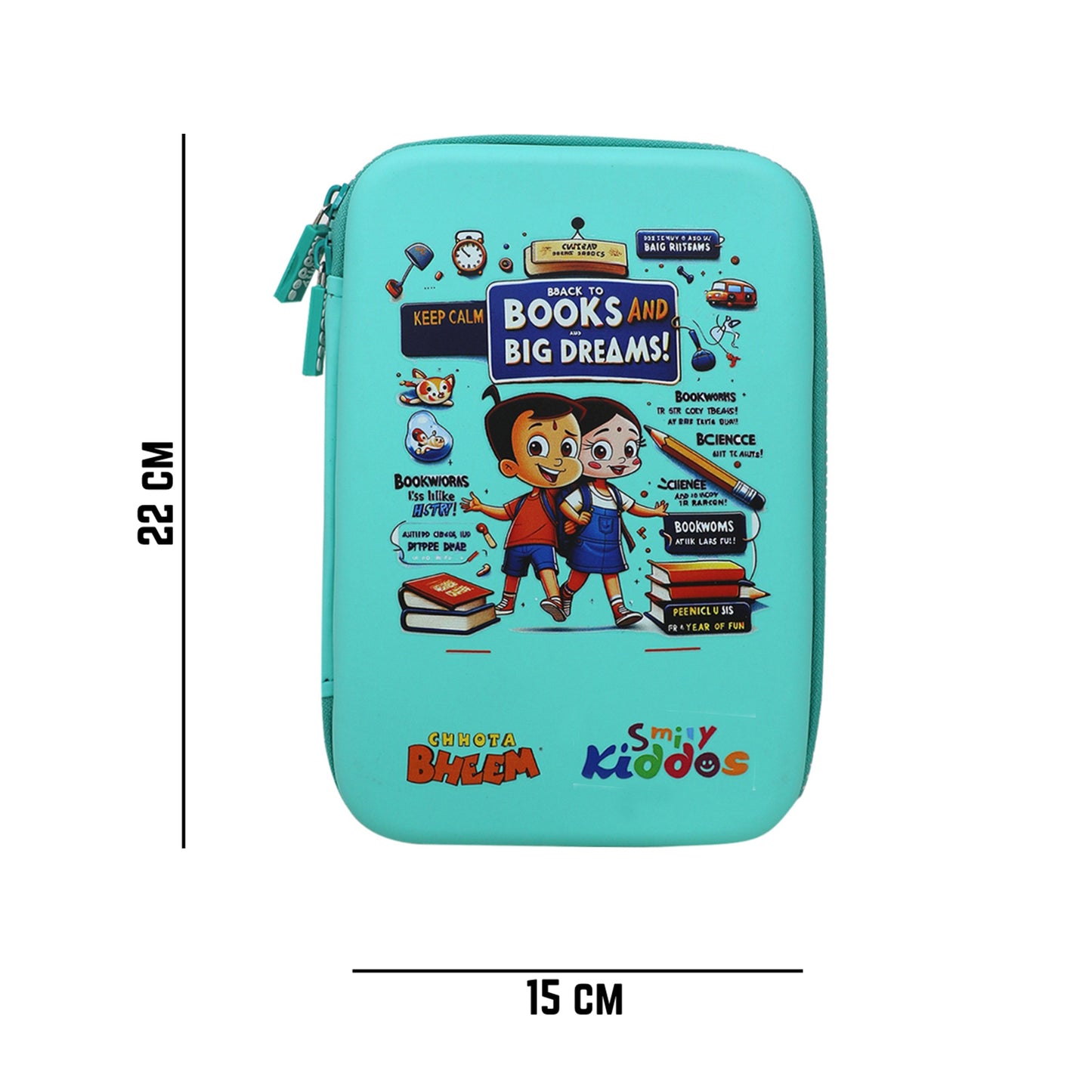 Smily Kiddos - Licensed Chhota Bheem - Stylish & Spacious Hardtop EVA Pencil Case - Green
