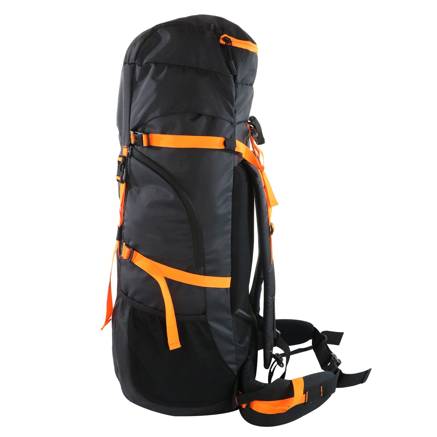 Mike Adventure 67L Trekking Backpack - Black and Orange