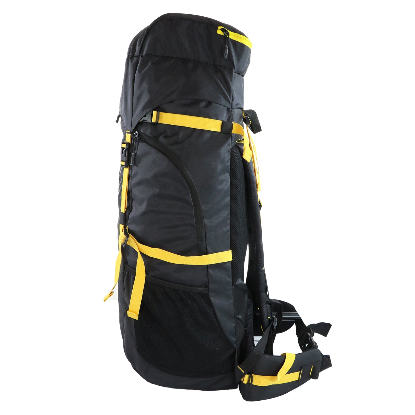 Mike Adventure 67L Trekking Backpack - Black and Yellow