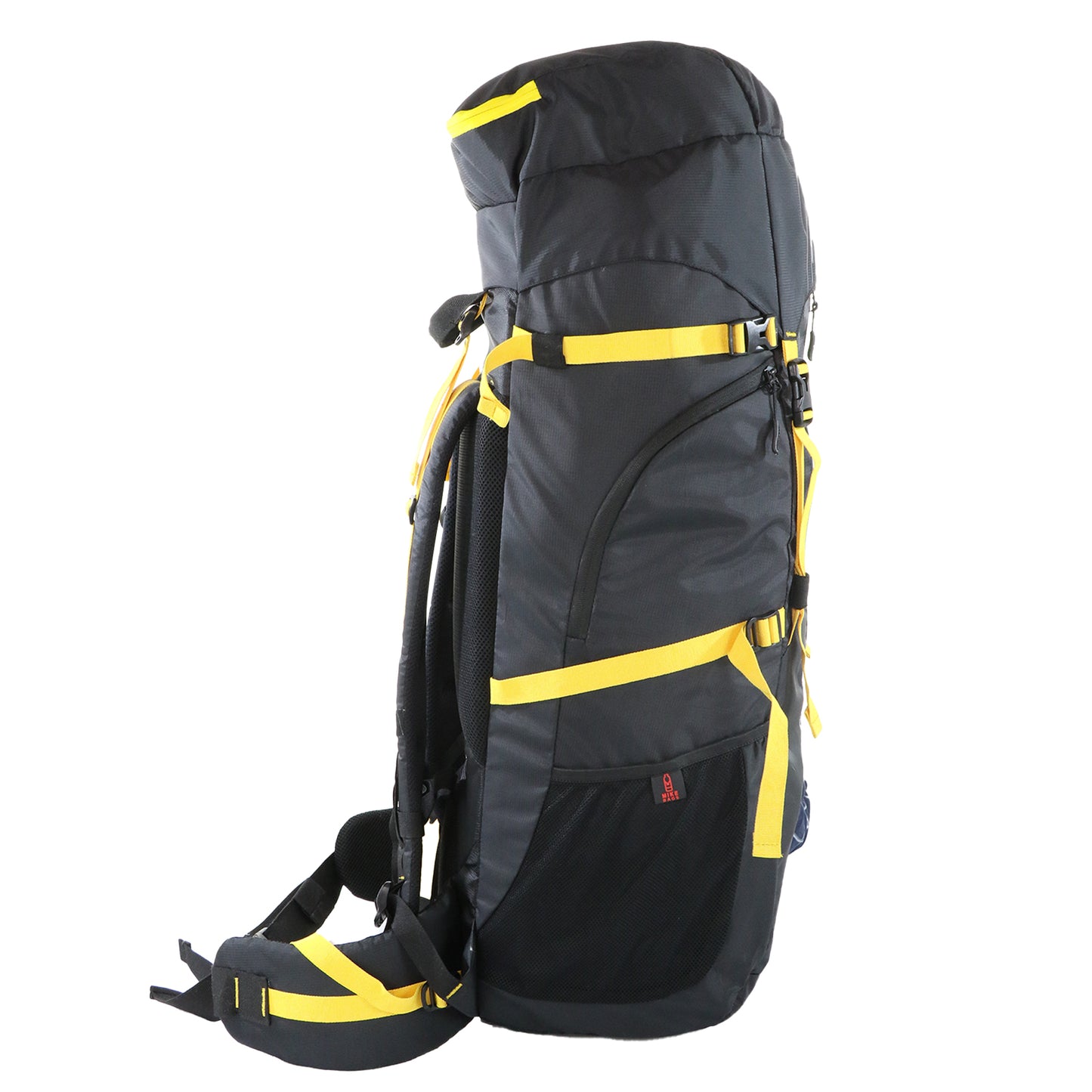 Mike Adventure 67L Trekking Backpack - Black and Yellow