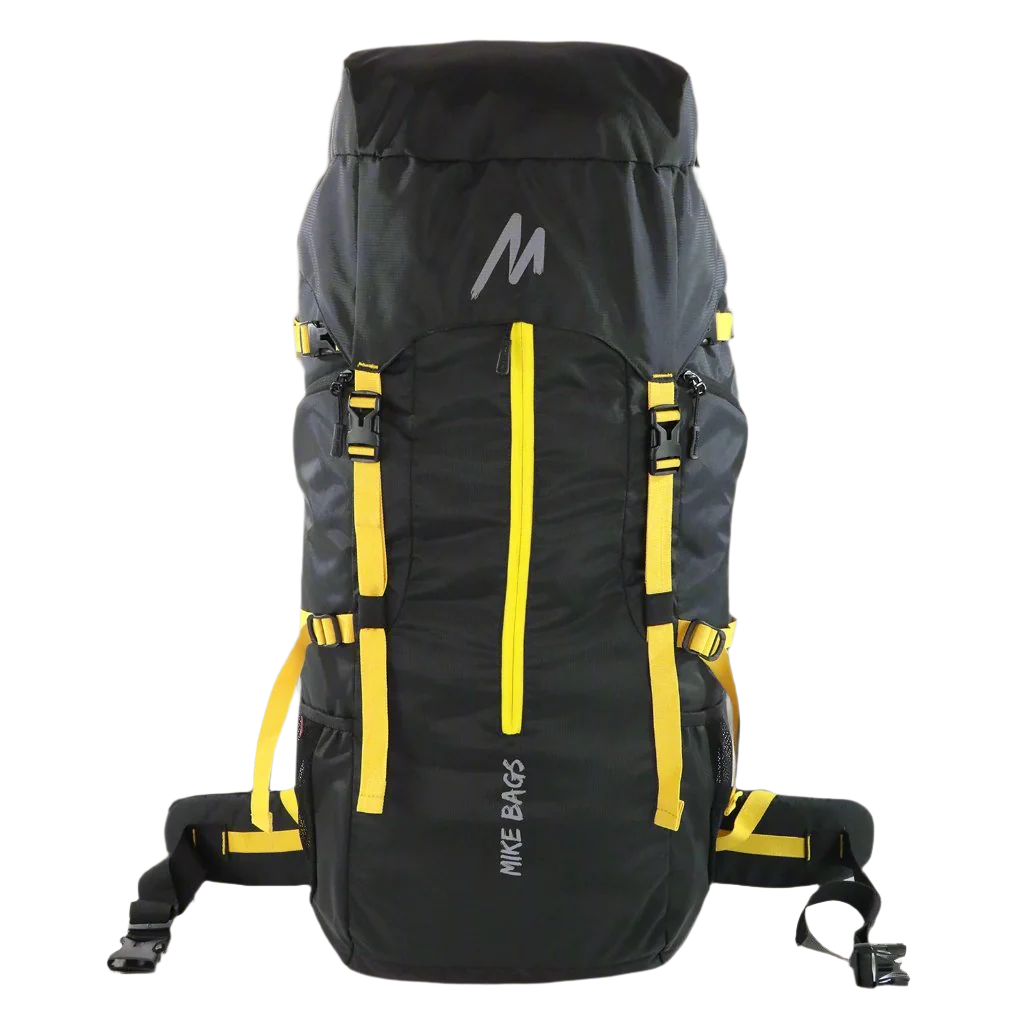 Mike Adventure 67L Trekking Backpack - Black and Yellow
