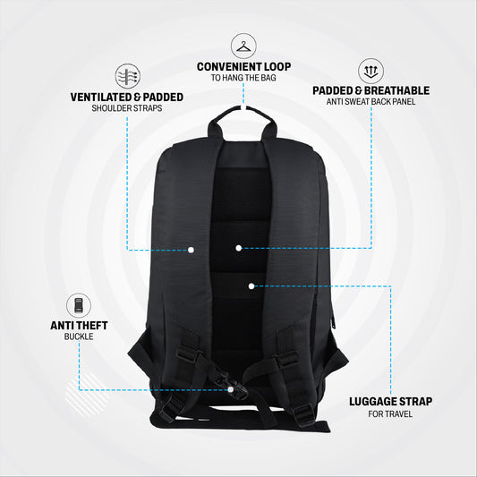 Mike Signature 37L Laptop Backpack - Black