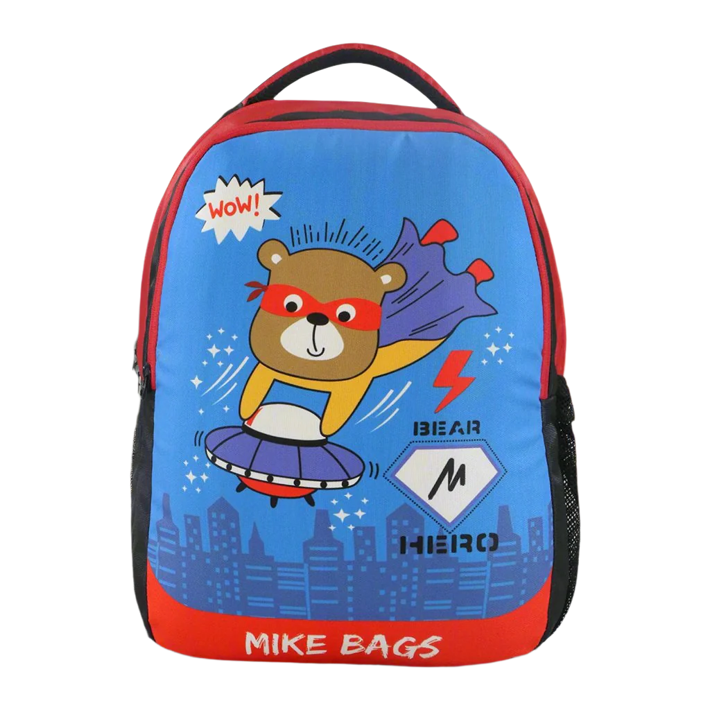 Mike Preschool Backpack Super Teddy - Blue
