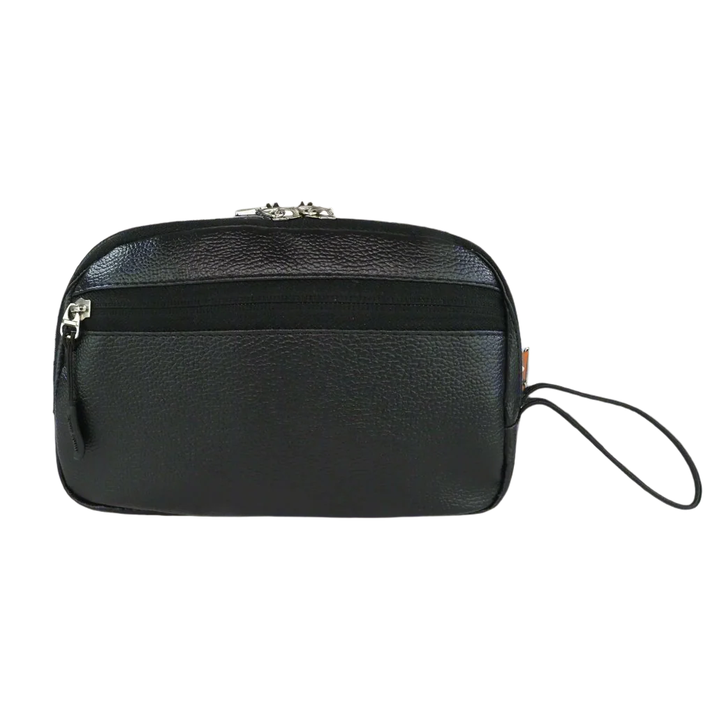 Mike Pu Leather Multipurpose Pouch - Black
