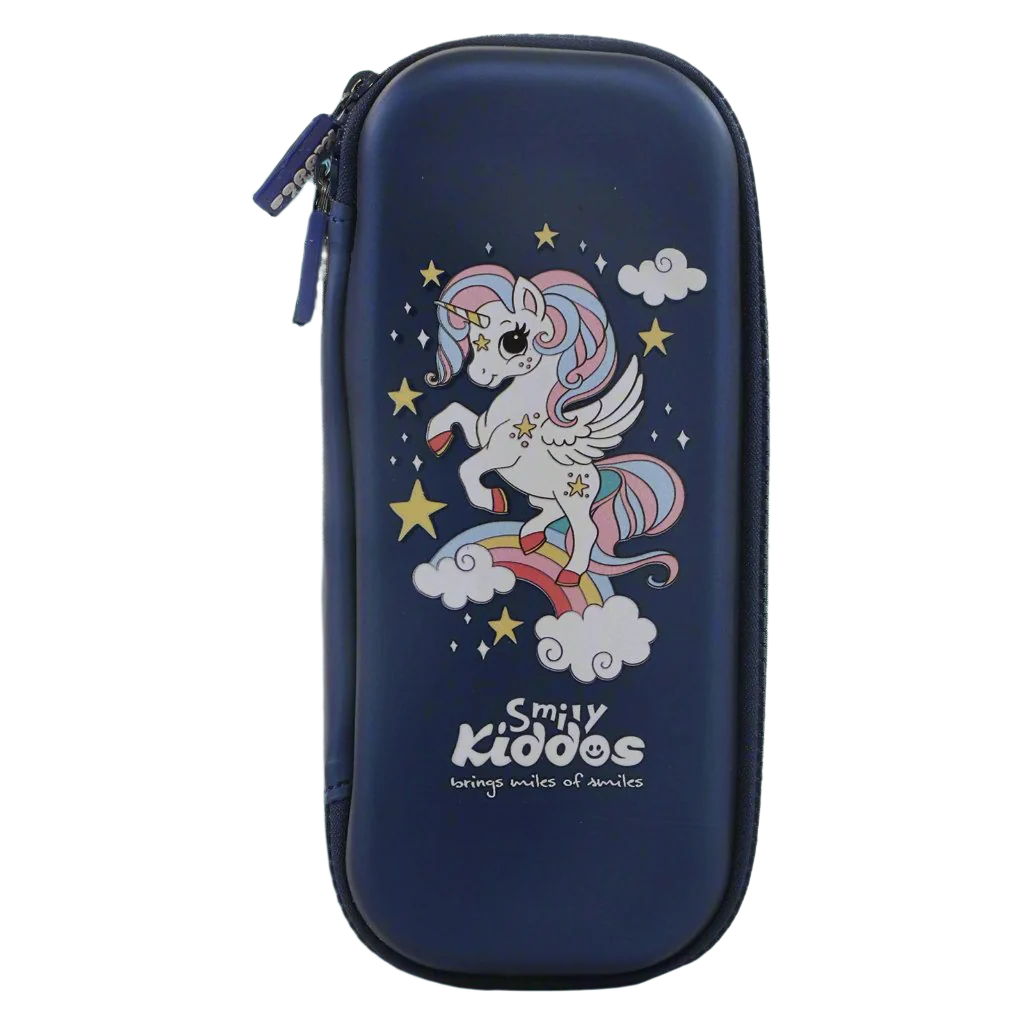 Smily Kiddos Small pencil case - Flying Unicorn - Blue