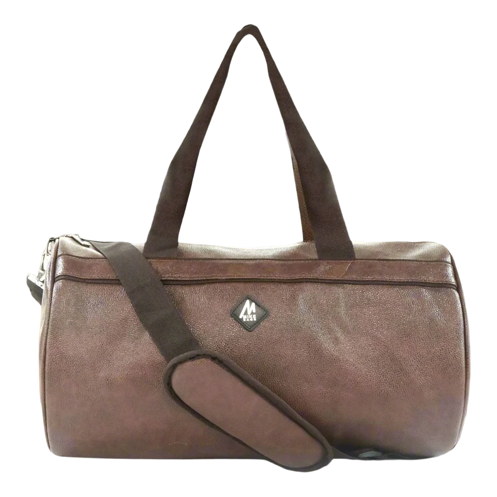 Mike PU Leather Duffel Bag - Brown