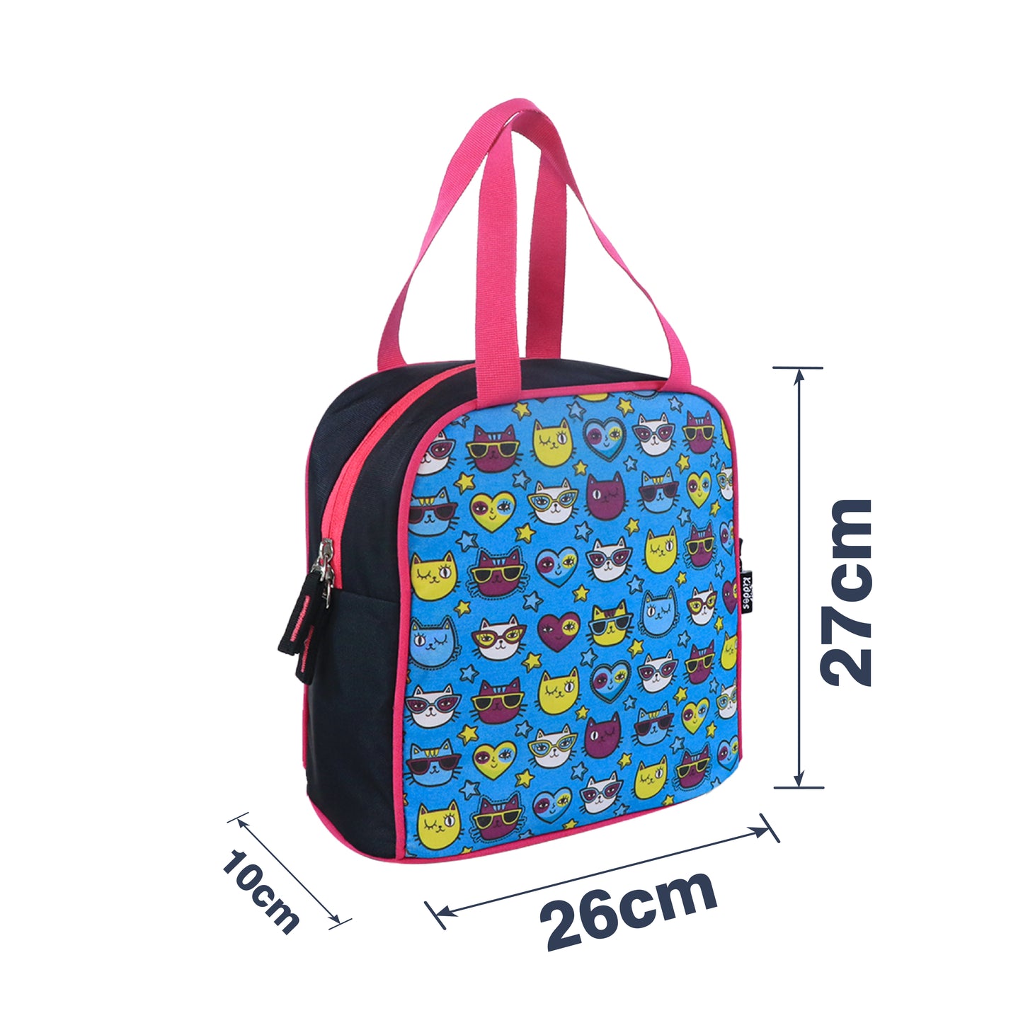 3 in 1 School Bag Includes lunch bag, 14 inch School Bags, & pencil case in box packing (1 Set/Rainbow Theme)