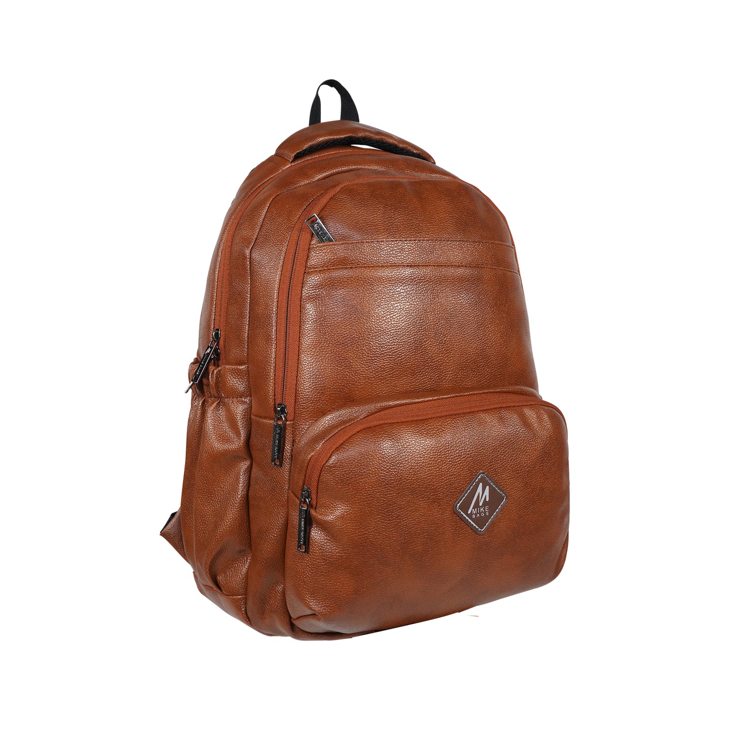 Mike Ember Leather Laptop Backpack - Tan