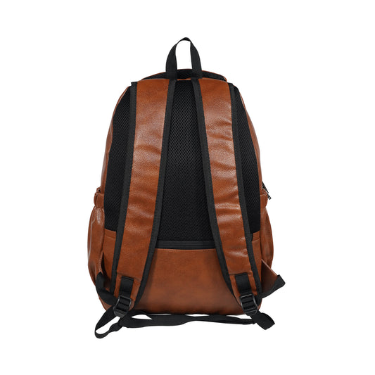 Mike Ember Leather Laptop Backpack - Tan