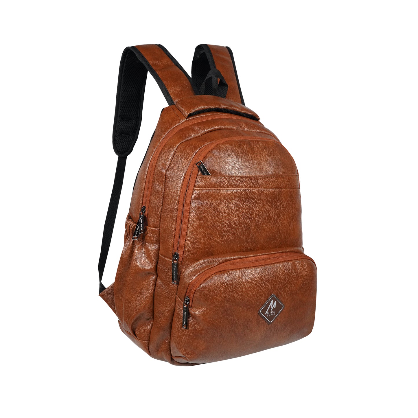 Mike Ember Leather Laptop Backpack - Tan