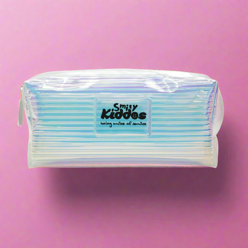 Smily Kiddos Fancy Transparent Cosmetic Pouch Silver