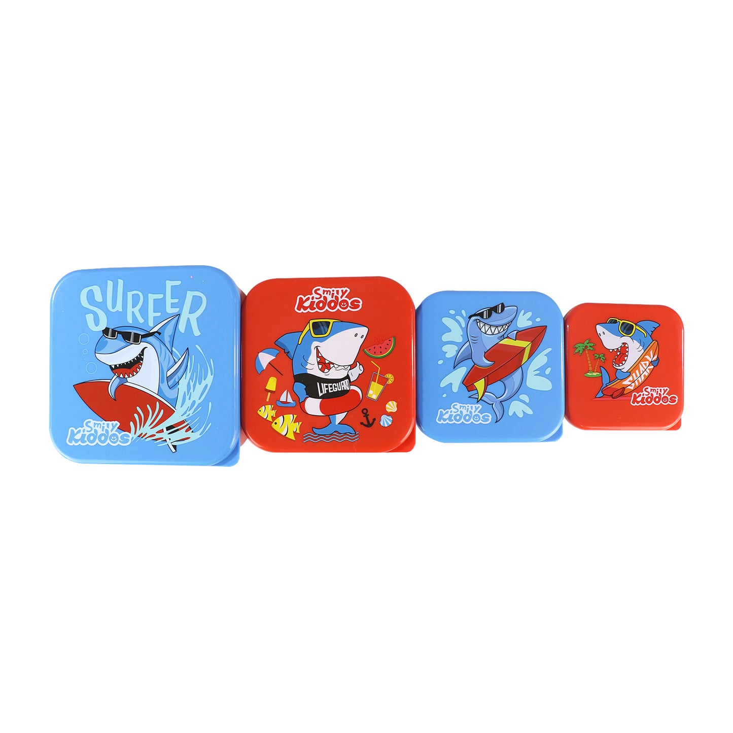 Smily Kiddos 4 in 1 container - Shark Theme