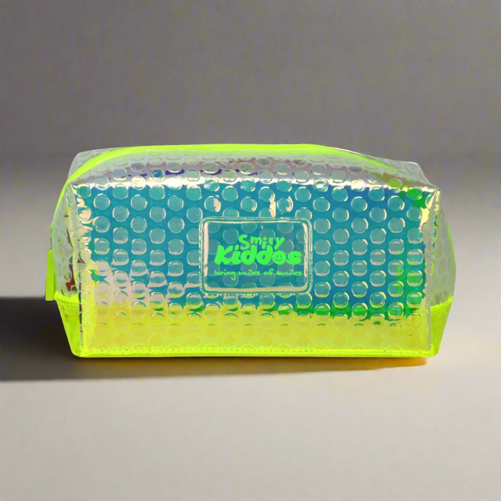 Smily Bubble Utility Pouch Green