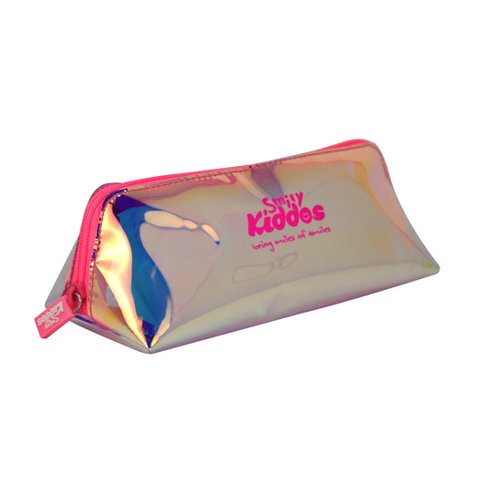 Smily Holograph Pencil Pouch Pink