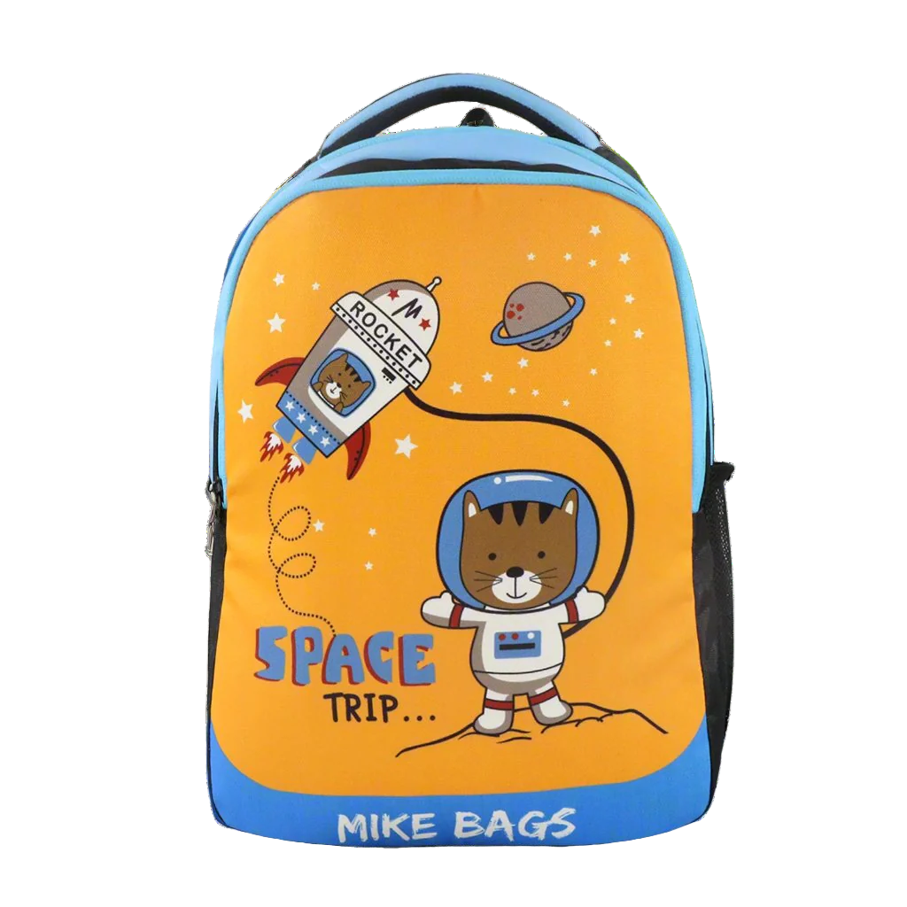 Mike Preschool Backpack Space Kitty - Orange