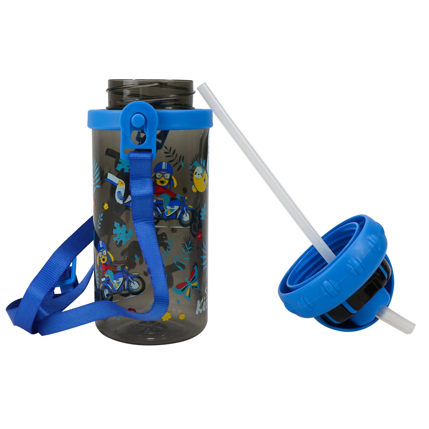 Smily Sipper Water Bottle Black