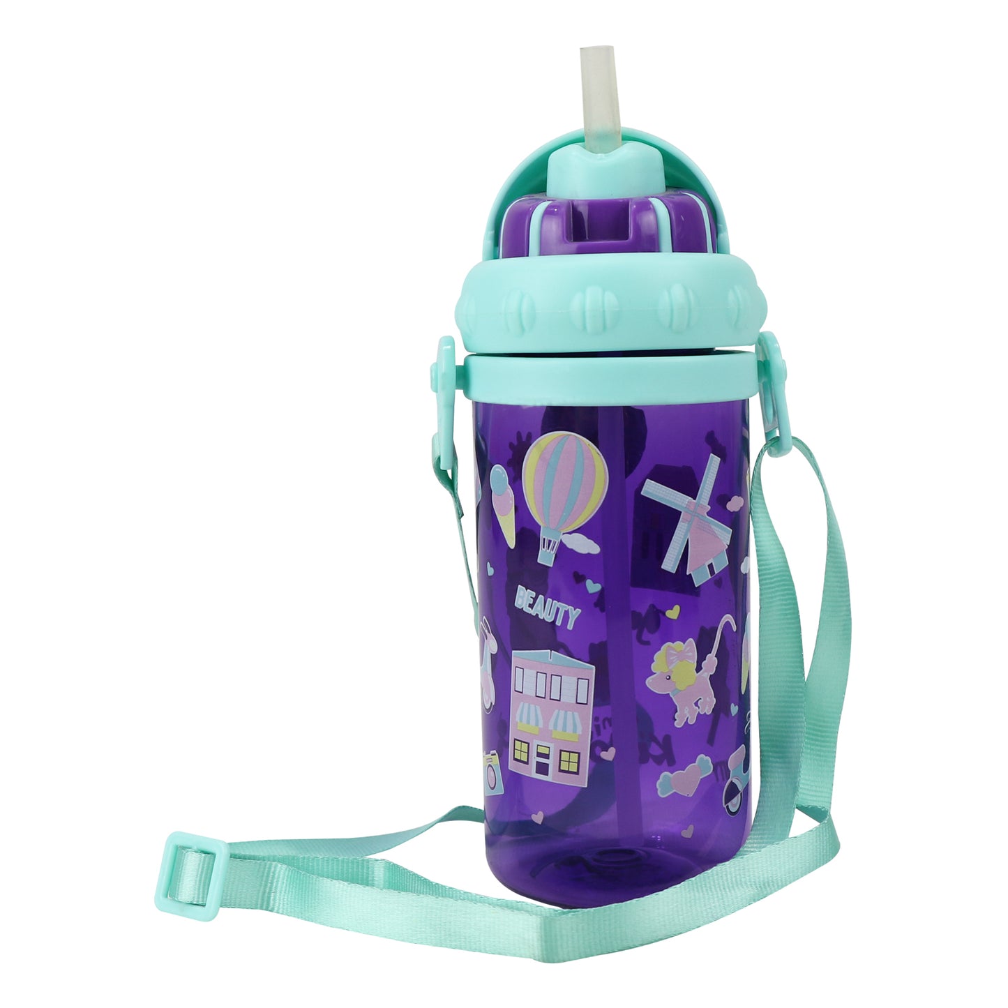 Smily Sipper Water Bottle Purple