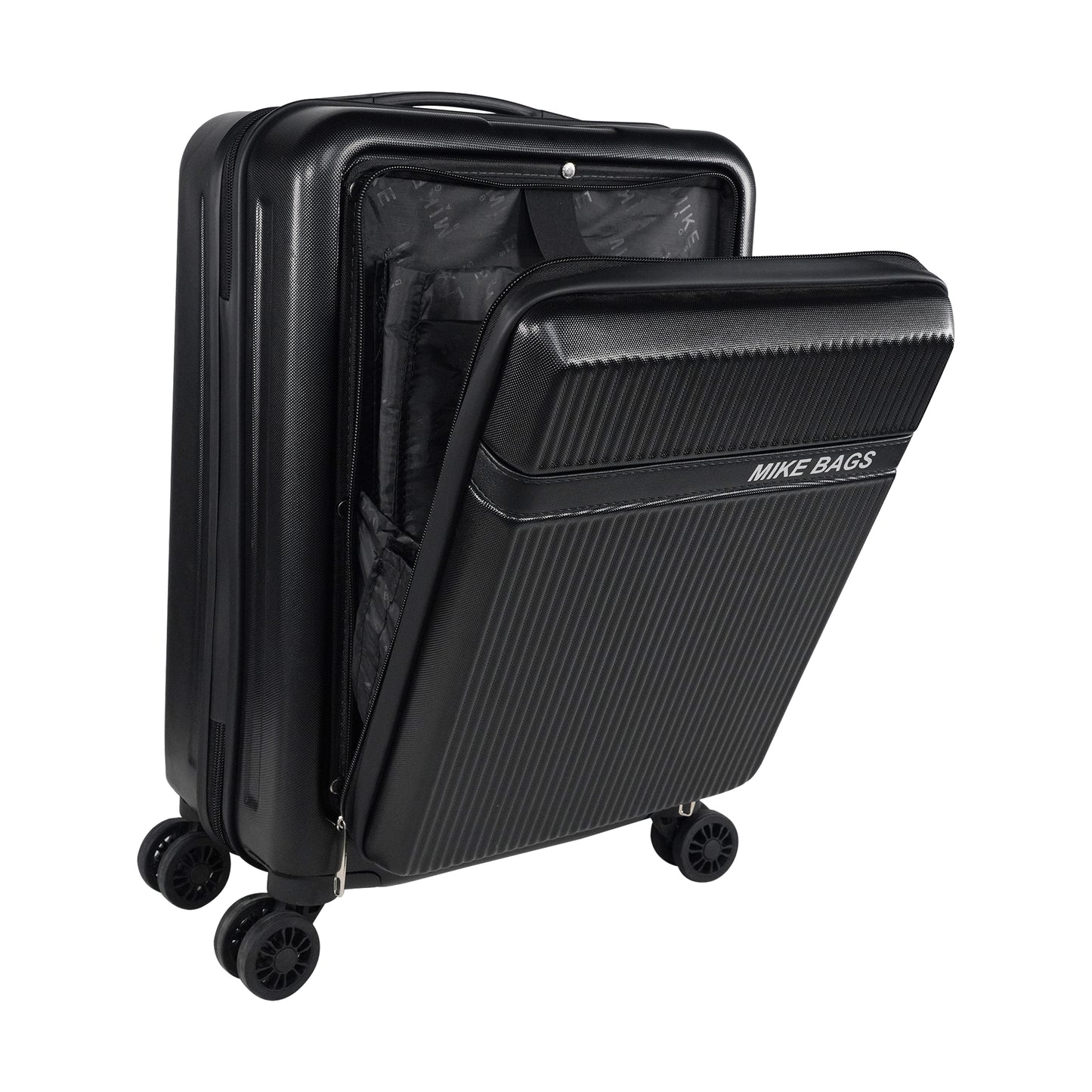 Mike Nova Hard Case Trolley Bag - Black