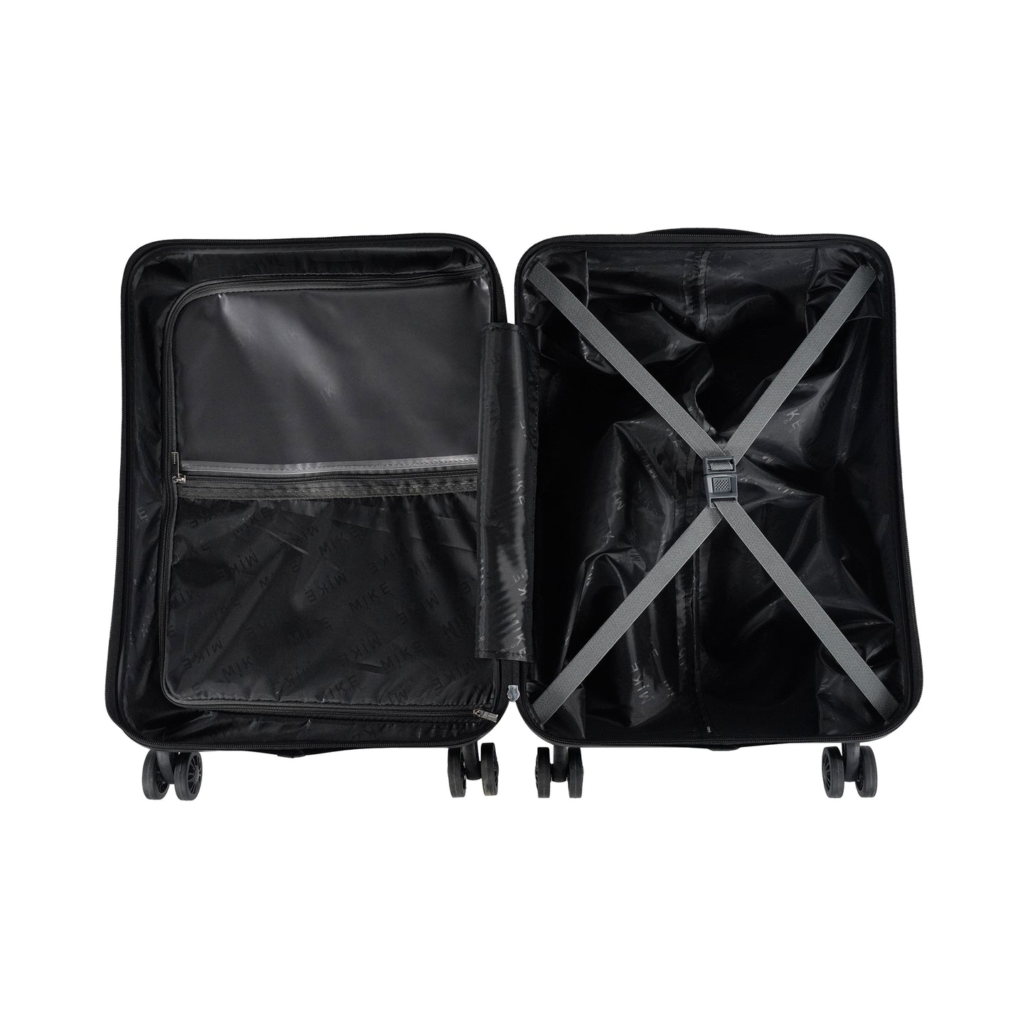 Mike Nova Hard Case Trolley Bag - Black