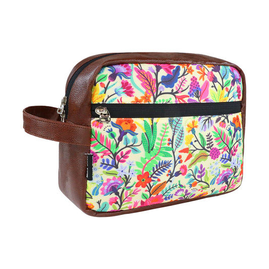 Mike Leather Make Up Pouch - Brown