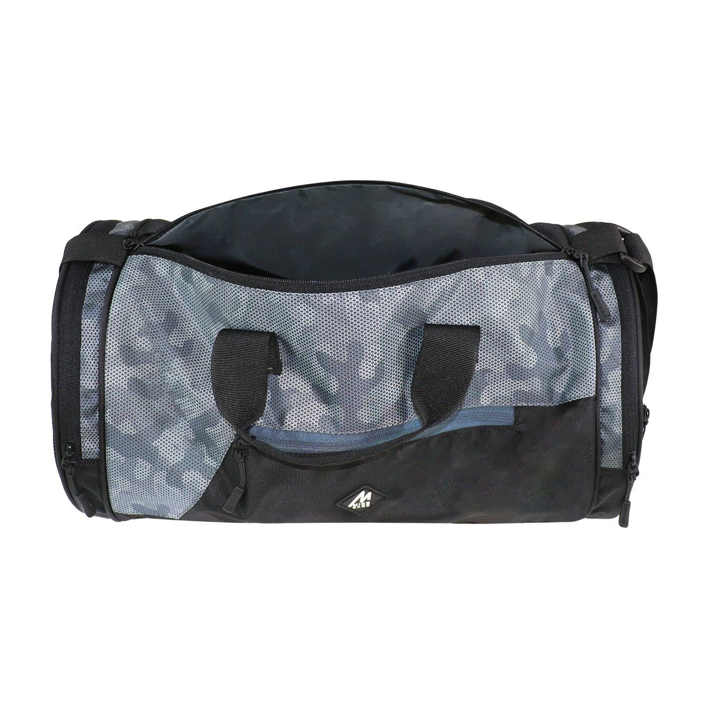 Mike Dual Tone Gym Bag- Camo Black