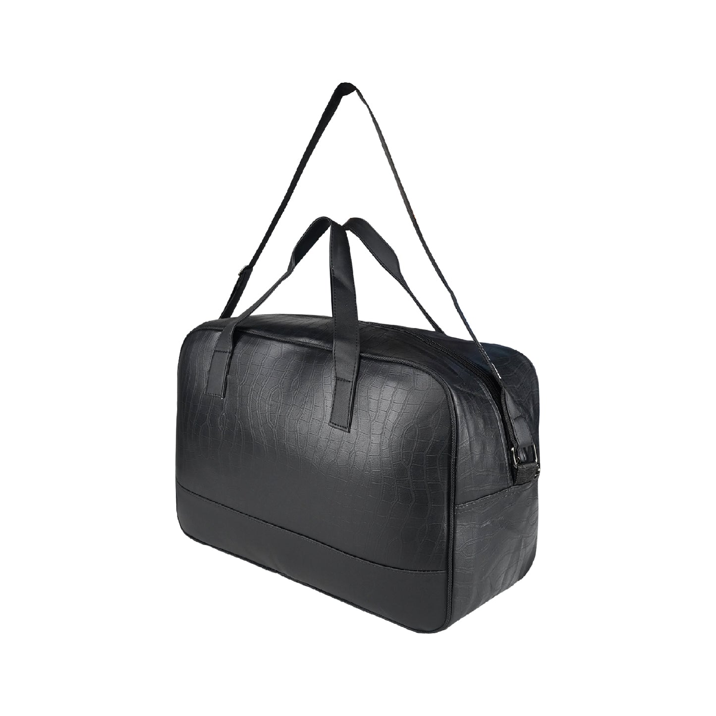 Mike PU Leather 32L Fizz Duffle Bag - Black