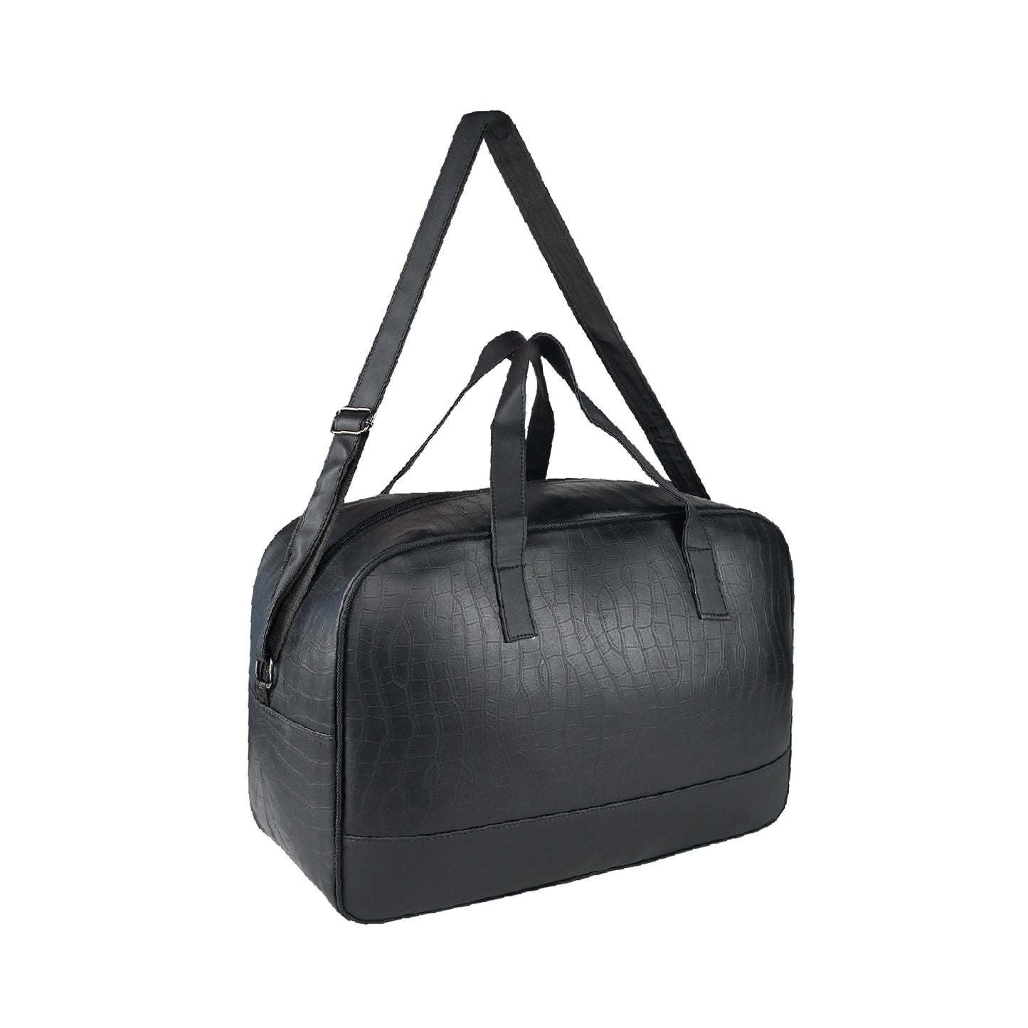 Mike PU Leather 32L Fizz Duffle Bag - Black
