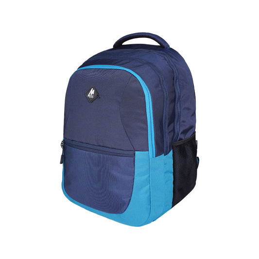 Mike Crayon Plus Laptop Backpack - Teal Blue & Navy Blue