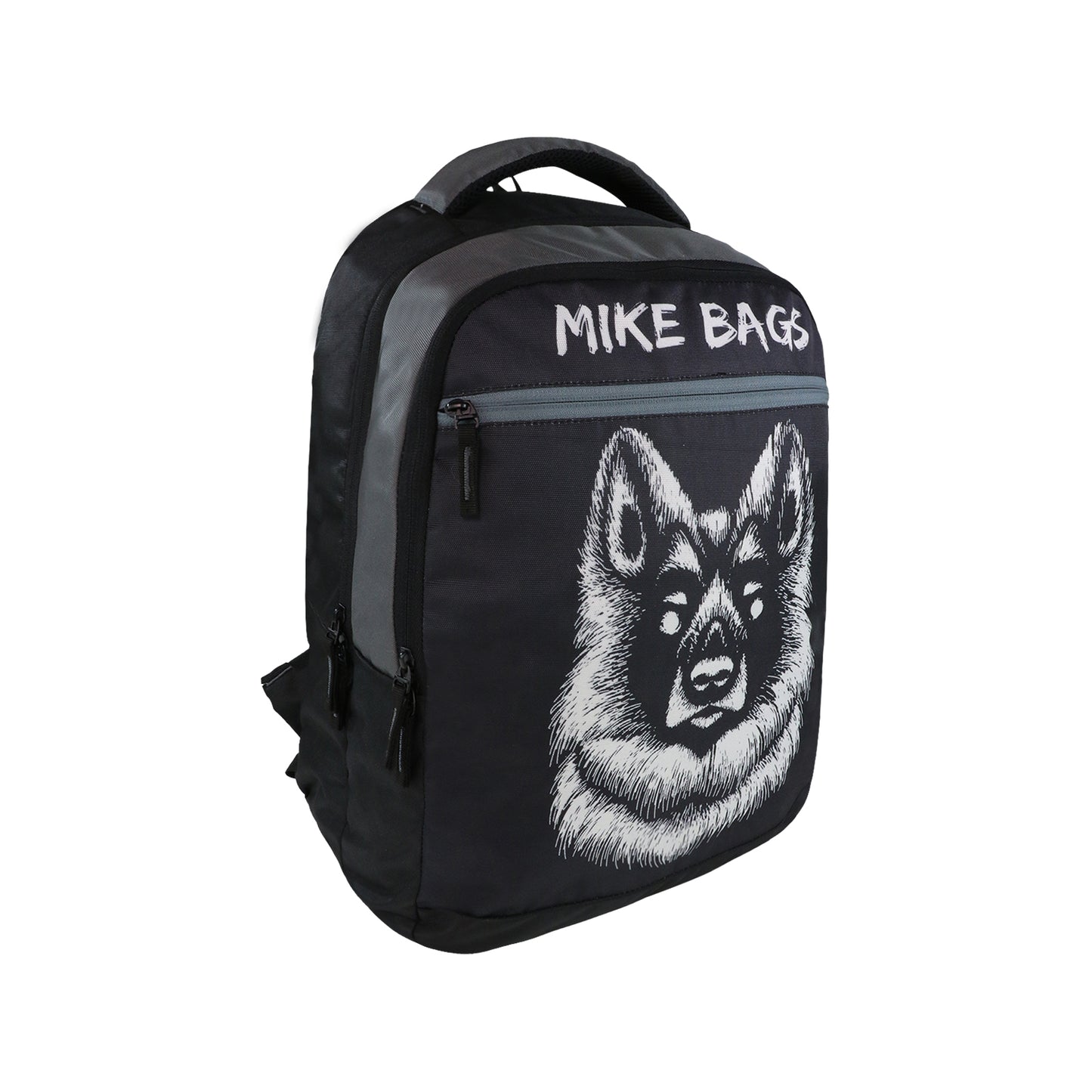 Mike School bag Unisex Backpack Polyester with Two Compartments combo offer Water ressitant Backpack (Black & Dark Blue, 27L)