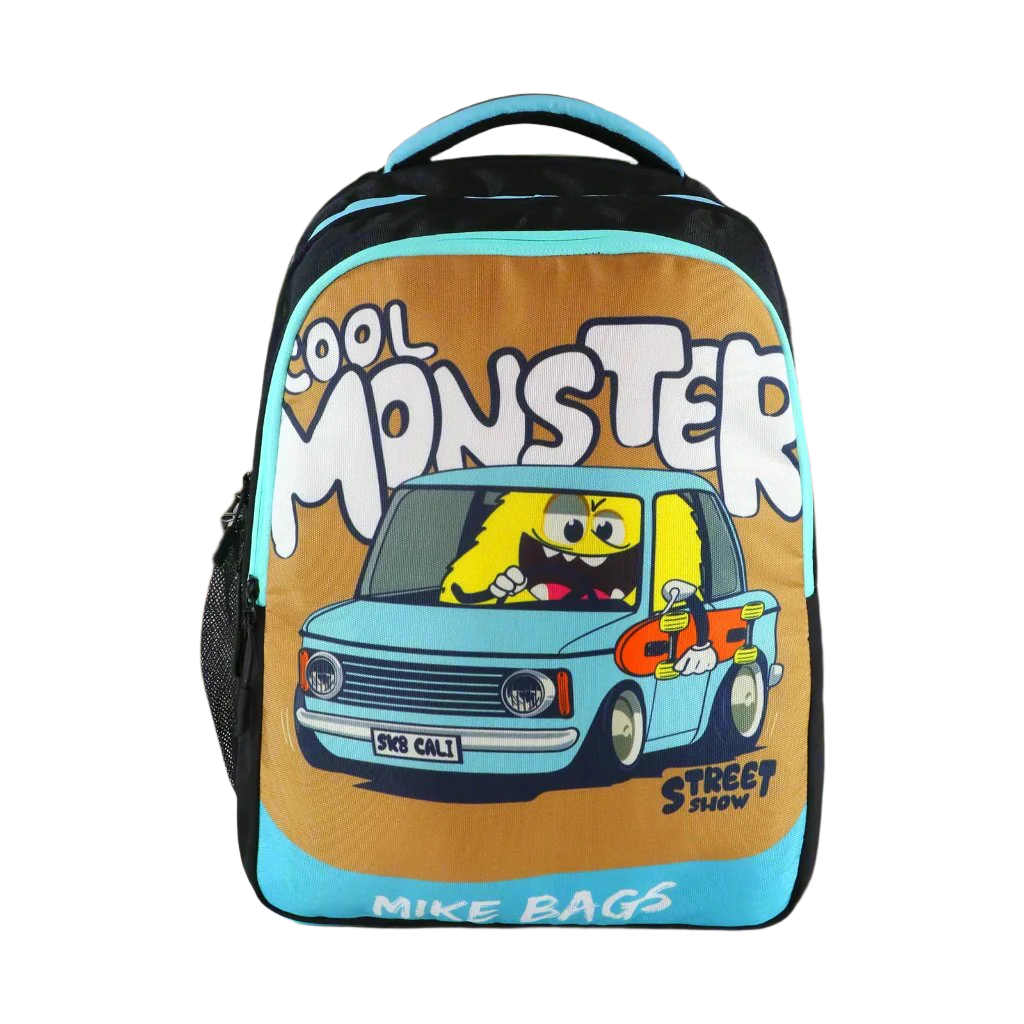 Mike Junior 15L Racing Monster School Backpack for Boys